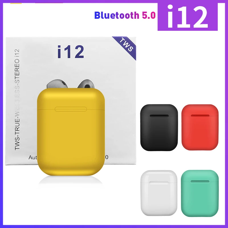 

i12 tws Touch control Wireless Bluetooth 5.0 Earphones 3D super bass headphones wired for i200 i900 tws i10 i11 TWS i500 i30 TWS