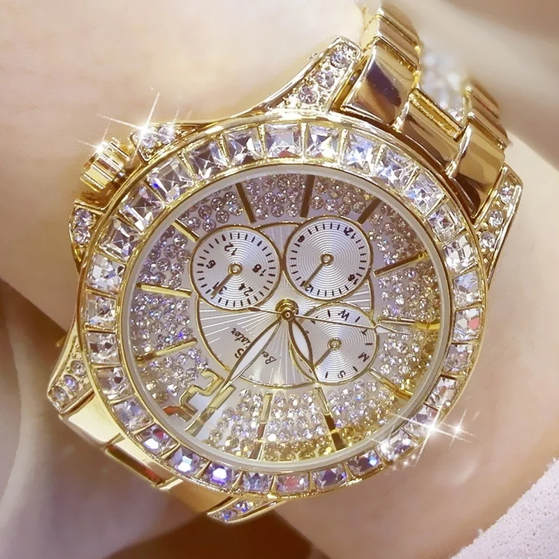 Женские часы с бриллиантами, роскошные модные кварцевые наручные часы, женские золотые часы, часы, подарки, сталь, серебро, розовое золото, ювелирное изделие