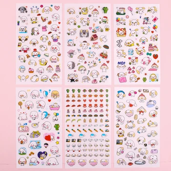 

6 Sheets/pack Creative Cute Kawaii Stationery Stickers Dog Animal Dairy DIY Scrapbook Album Accessory Kit Kawai Stationary Thing
