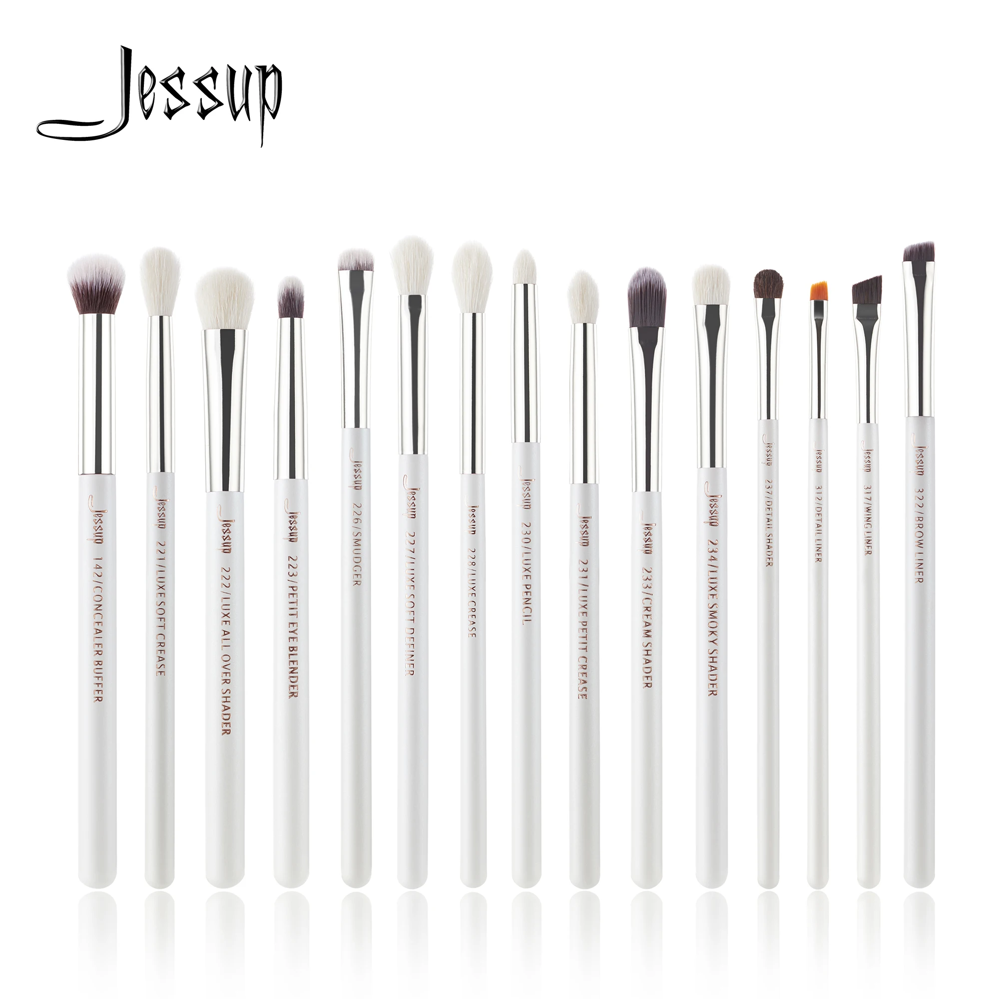 On Sale Makeup-Brushes-Set Eye-Liner Jessup Pearl Natural-Synthetic-Hair Professional White/silver znqYlVXe