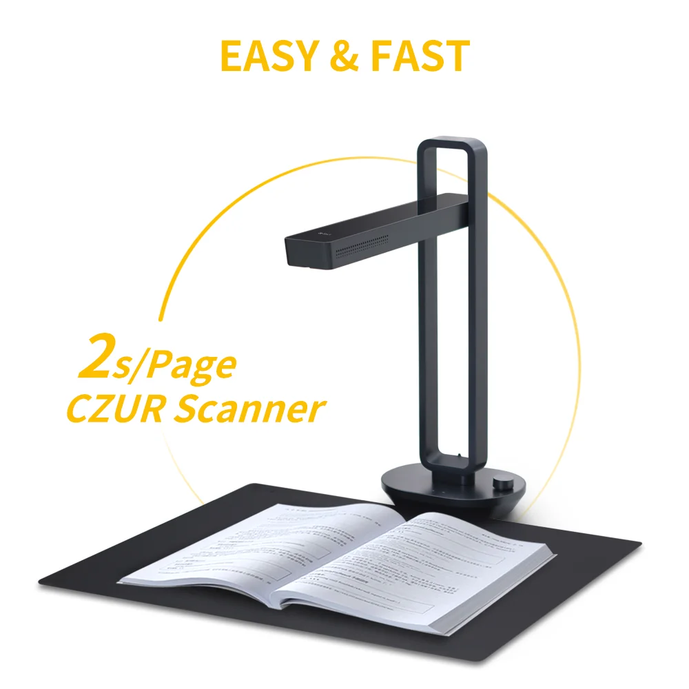 Сканер для книг CZUR Aura X Pro Портативный со встроенным аккумулятором настольный