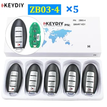 

5Pcs/Lot KEYDIY ZB03-4 Universal Smart Key for KD-X2 Car Key Remote Replacement Fit for More than 2000 Models