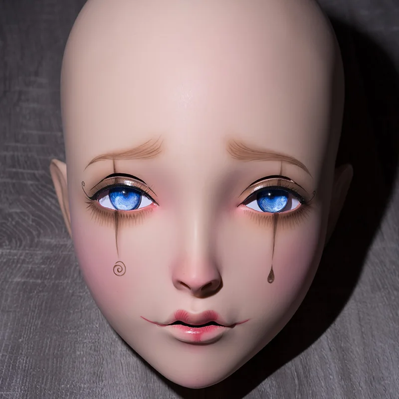 mask7 LiLi Mask-07) милая девушка Смола половина головы настроить Косплей Японская ролевая игра Аниме Силиконовые кигуруми маска Трансвестит кукла - Цвет: mask7