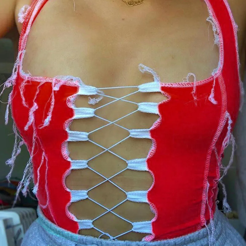 Уличная Повседневная одежда укороченные топы женские трикотажные майки в рубчик