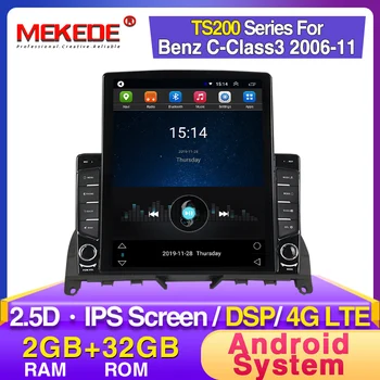 

Tesla screen 9.7''android car gps navigation radio player for Mercedes benz C Class W204 2008-2010 4G LTE wifi BT carplay