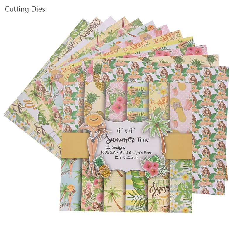 Новое поступление 12 листов весенний цветочный узор фон бумажные поделки для