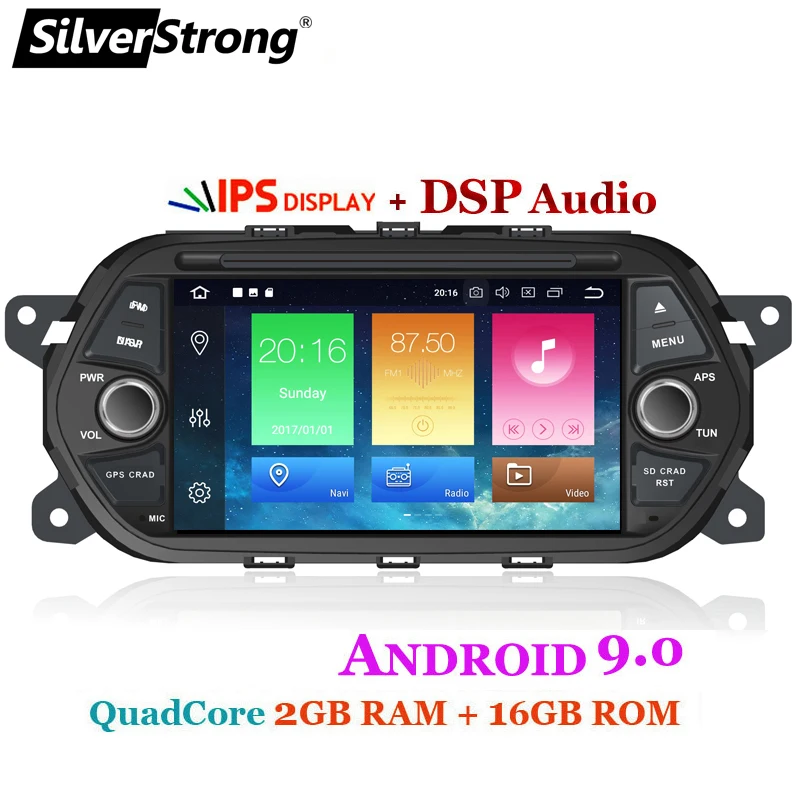 SilverStrong " четырехъядерный Android 9,0 автомобильный DVD 1Din для Fiat Tipo Aegea Egea автомобильный мультимедийный плеер