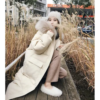 

2020 New Designer Men's Padded Jacket Down Padded Jacket Women's Big Fur Collar Design Sense Korean Style Popular Padded Jacket