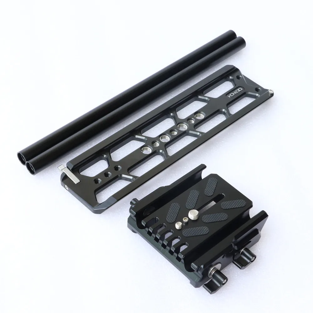 US $269.00 HONTOO 15mm Standard Baseplate System With Dovetail Plate For SONY FX9 FX7 FS5 CANON C300 C500 C300 MARK II Camera Base Plate
