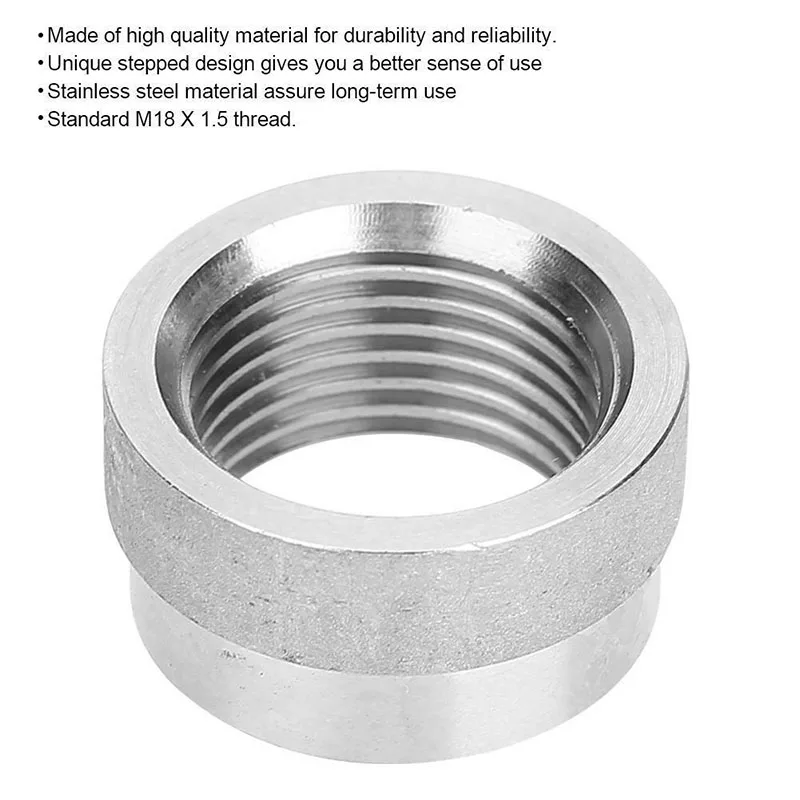 1PCS Stainless Steel M18x1.5 Thread weld bung nut O2 Oxygen Sensor Inner Hexagon Bung Connector Auto Part 6