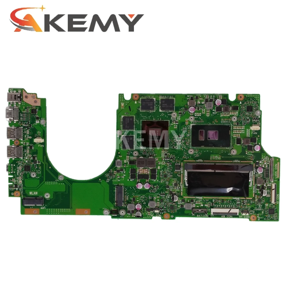 Akemy for ASUS UX510UWK UX510UW UX510U U5000U UX510UXK laptop motherboard UX510UW mainboard i7-6500U GTX960M/4GB DDR4-8GB-RAM