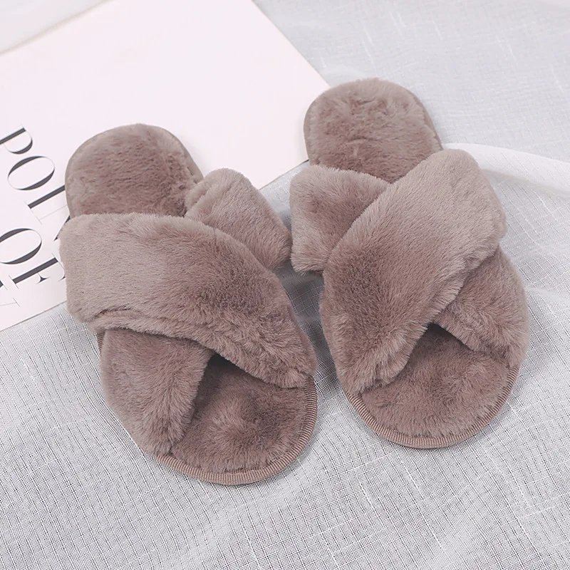 Zapatillas de casa de piel sintética para mujer, zapatos cálidos a la moda, planos, sin cordones, color negro, cómodas, para el hogar