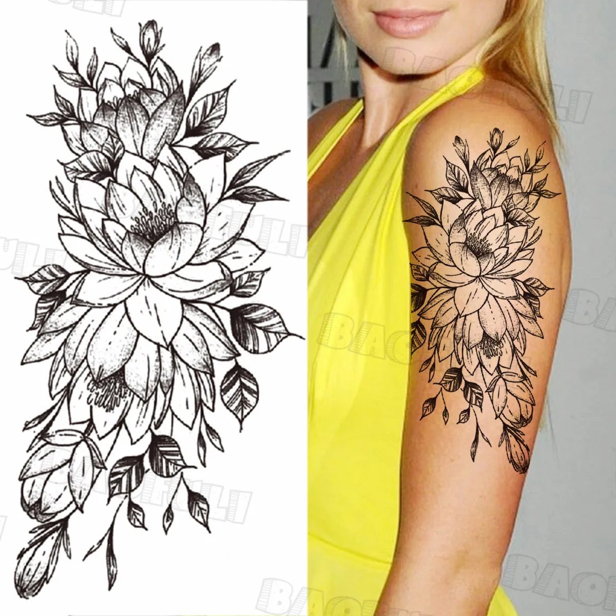 Tatouage Tortue Fleur De Lotus