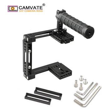 

CAMVATE Dual-use Adjustable Cage with Top Handle (Rubber) C1724
