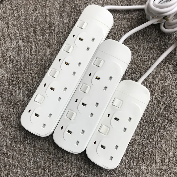 UK Plug British Standard Power outlet independent Switch Socket Universal UK 1.8M 250V 13A Power Strip Socket 2/3/4 Outlet