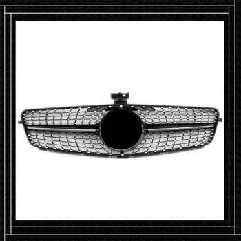 

1 Piece Diamond Grille Meteor style Car Grille styling For C CLASS W204 Replacement Front Grill 2007-2014