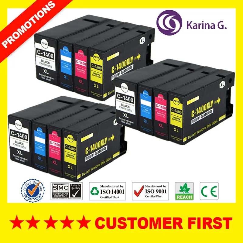 Совместимый чернильный картридж для Canon PGI1400 PGI1400XL MAXIFY MB2040 MB2140 MB2340 MB2740 и т.