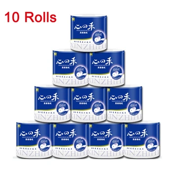 

10 Rolls Super Soft Paper Towels Toilet Paper 4 Ply Bulk Rolls Bathroom Tissue Skin-Friendly