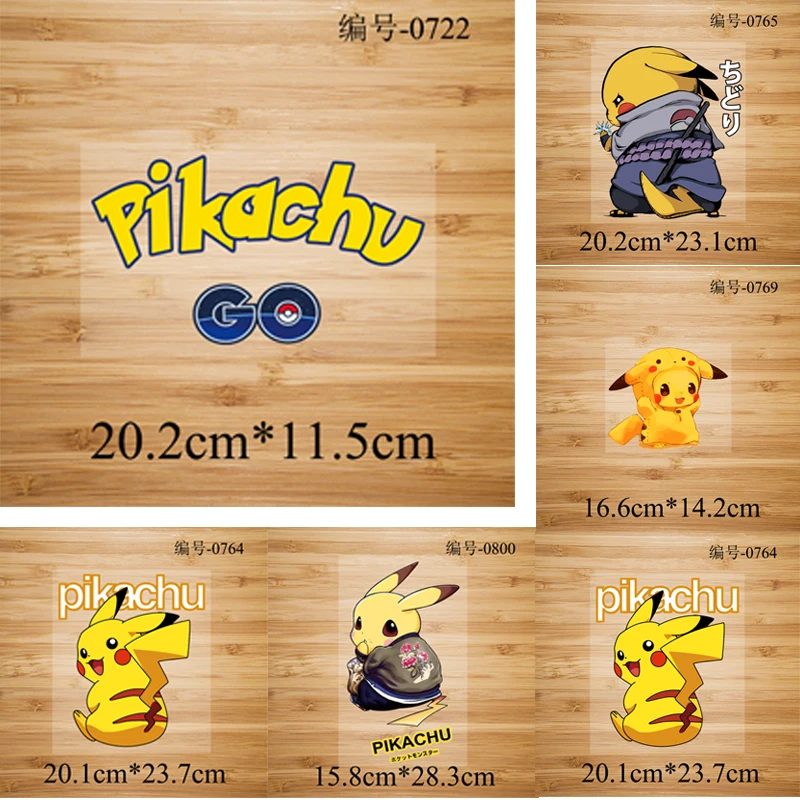 Parches de ropa de Pokémon para planchado, Pikachu, bolsa para pantalones, pegatina bonita de dibujos animados, regalo para niños