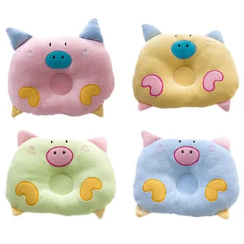 

Toddler Baby Shaping Pillows Cartoon Pig Concave Prevent Flat Head Infant Pillow Sleep Support Newborn Boy Girl Bedding Cushions