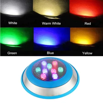 

12v/24v 9W Swimming Pool LED Light Waterproof Underwater RGB LED Lamp Submersible Glow Show