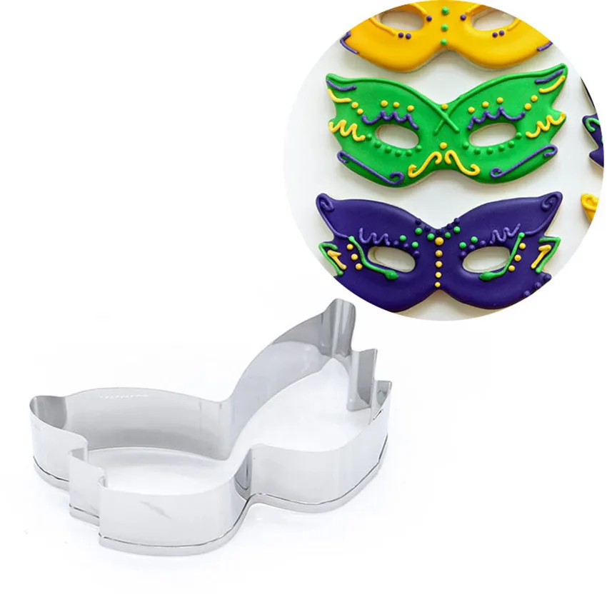 

2019 New Mask Cake Decorating Molds Stainless Steel Biscuit Fondant Cookie Cutter Wedding Baking Tools