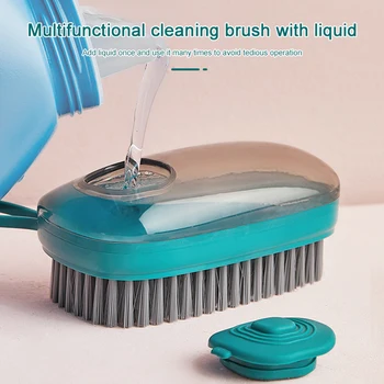 

Pot Washing Soft Brush Kitchen Household Dishwashing Brush Laundry Brush Automatic Liquid Addition Shoe Cleaning Brush