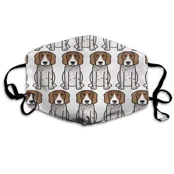 

Garde Art Studio Face Mask Breathable Dust Masks Mouth Cover Masks, American English Coonhound Cartoon Reusable and Washable for