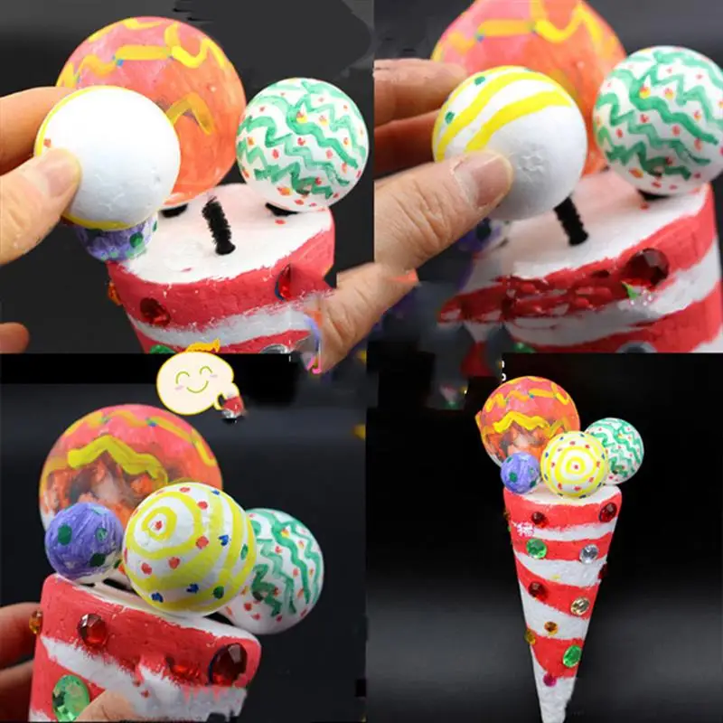 Пенопластовый конус DIY пустой моделирование пенопласт Рождественская елка конус ремесло конус Модель Ремесло Украшение для детей
