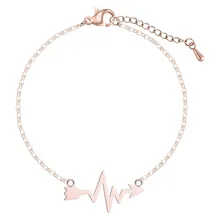 Нержавеющая сталь творческая личность леди браслет производитель прямой подвеска в виде электрокардиограммы браслет