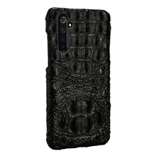 LANGSIDI Luxury Crocodile phone case For Realme C3 x50 6 pro X7 X2 Pro
back cover For OPPO A9 A5 2020 Reno 3 Genuine leather