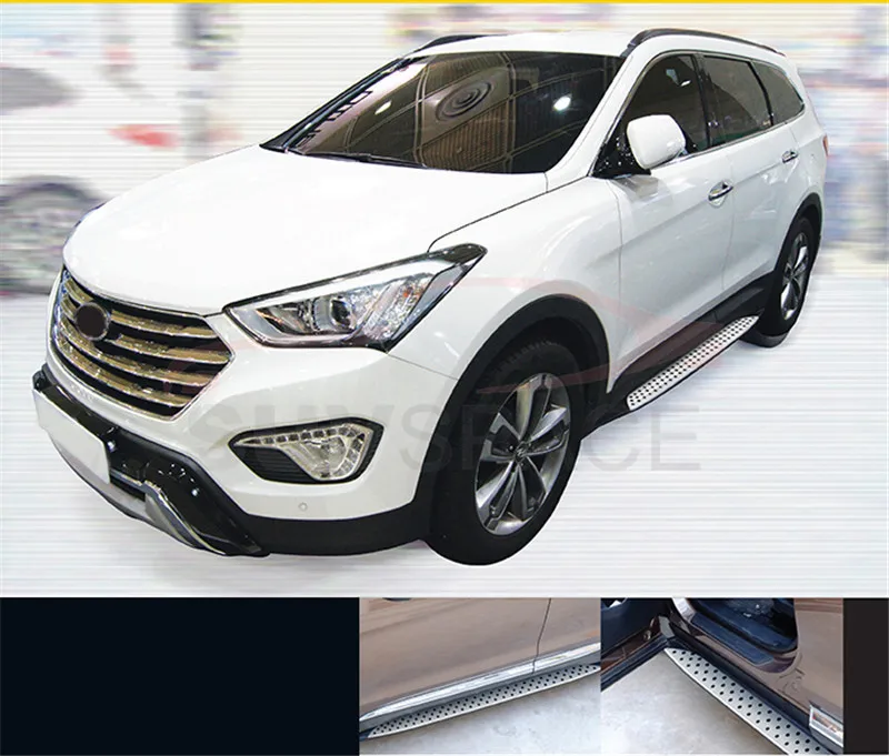 Алюминий подходит для hyundai Grand Santa Fe XL 2013 Беговая доска боковой шаг nerf бар боковые навесы