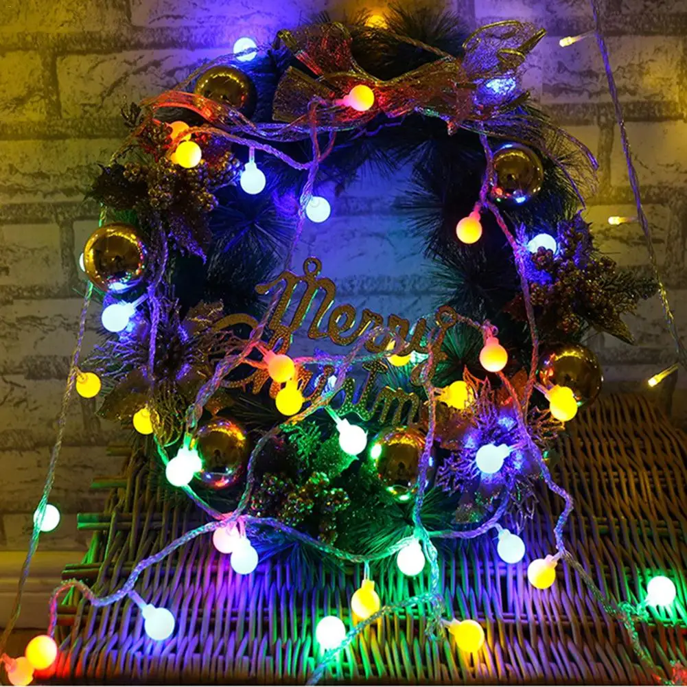 6M 10M Led String Lights Remote Control LED Ball Light String Waterproof Outdoor Holiday Decoration Lamp Christmas String Light