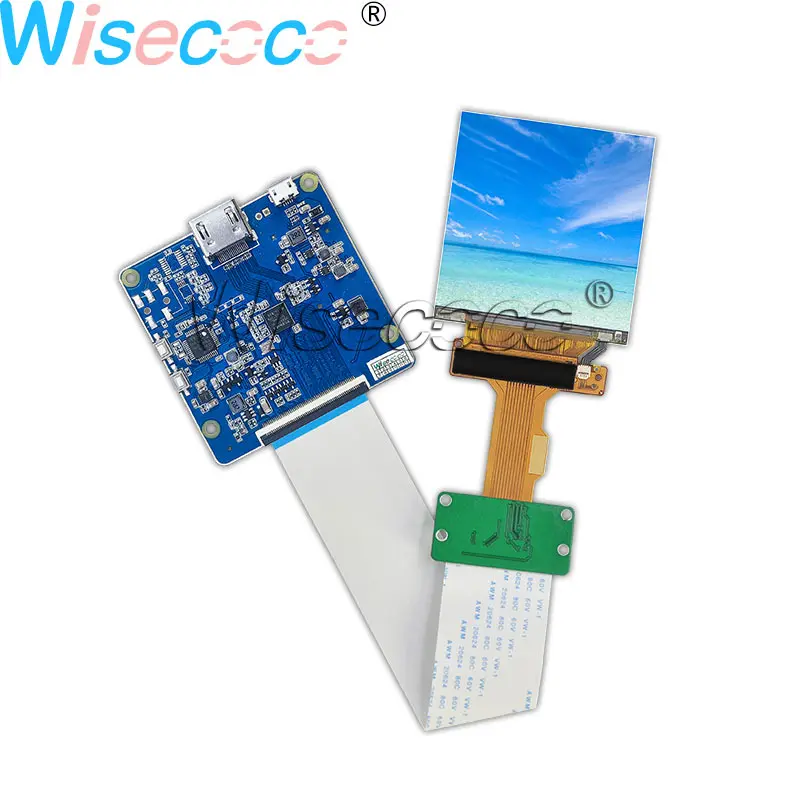 Wisecoco 2,9 дюйма 1440 × 1440 квадратный ЖК-экран 40 контактов MIPI с HDMI MIPI FPC USB плата контроллера forHMD VR AR