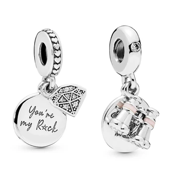 

Bao Fu 925 Sterling Silver Pendant Shiny Faceted Inscription And Telescope Suitable For Original Necklace Bracelet DIY Jewelry