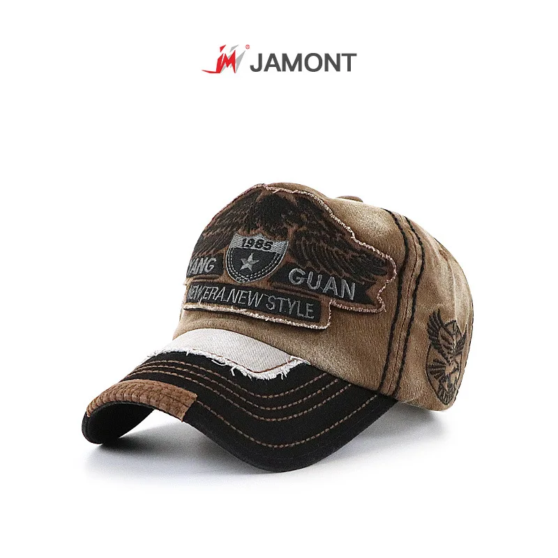 

Manufacturers Direct Selling Europe And America Fashion Baseball Cap Embroidered Washing Retro Hat College Style Sun Blocking Br