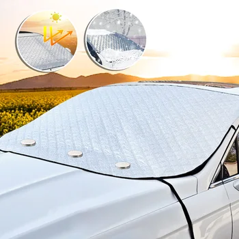 

Audew Front Rear Car Windshield Sunshades Rain Ice Snow Cover Sun Windshield Sunshades Protection Auto Car SUV Cover