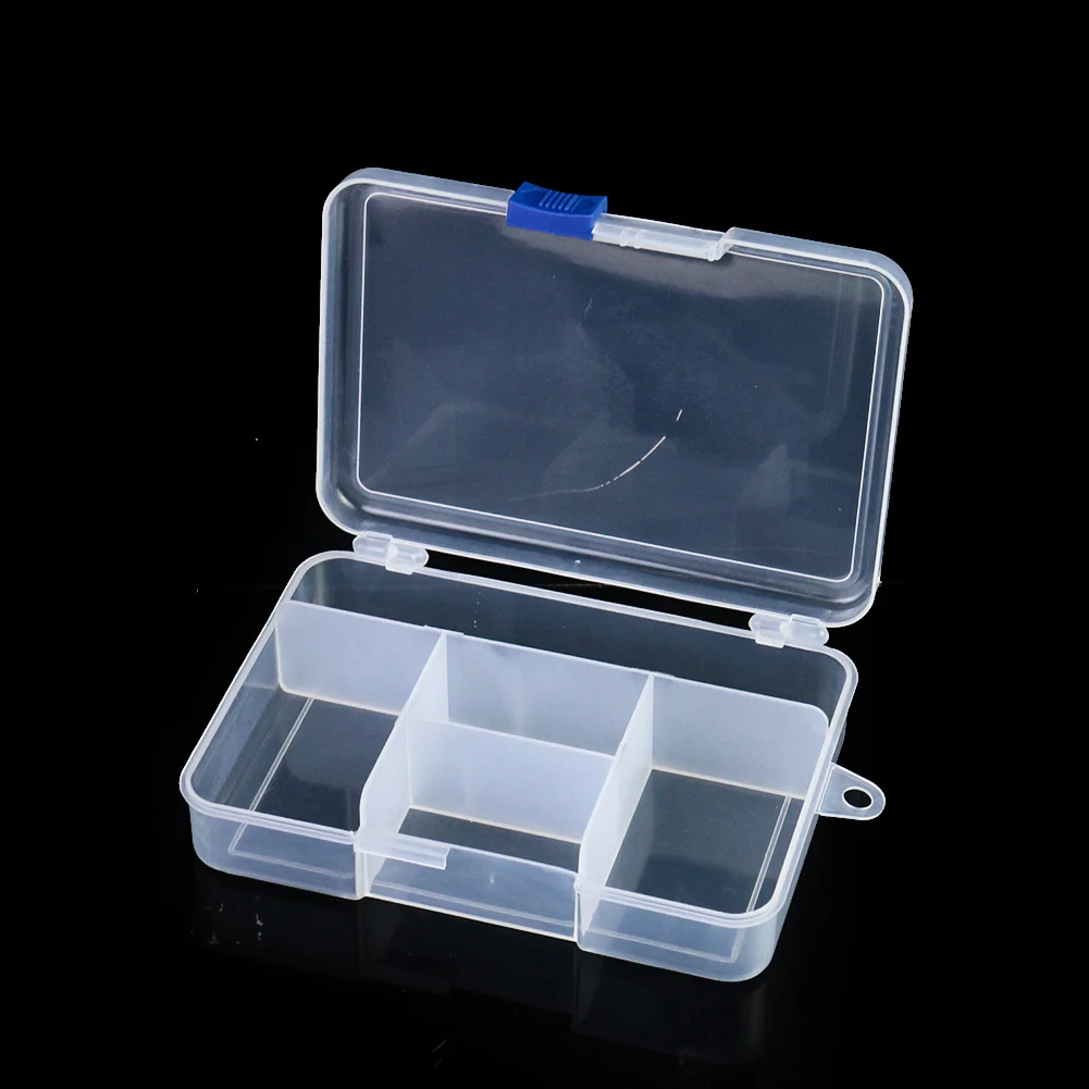 5 Compartment Fishing Tackle Box Bait Lure Hooks Box Bait Storage Case Tool 