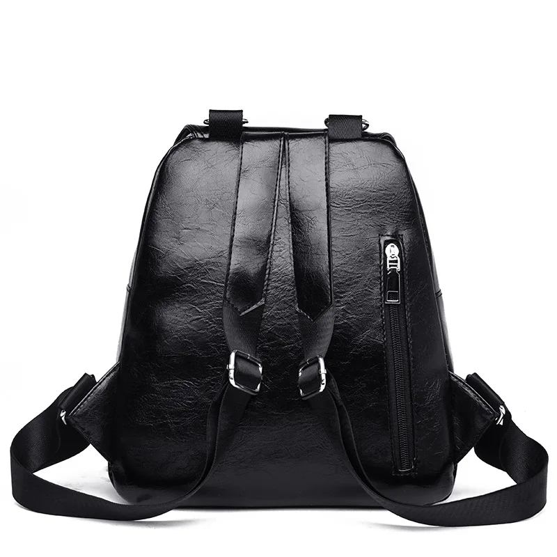 

Korean-style Pu Women's Simple Generous Fashion Backpack Student Popular Travel Mountain Climbing Backpack