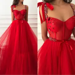 Красные длинные платья подружек невесты 2019 vestidos de fiesta de noche A Line платье невесты Формальные женские подвенечные платья