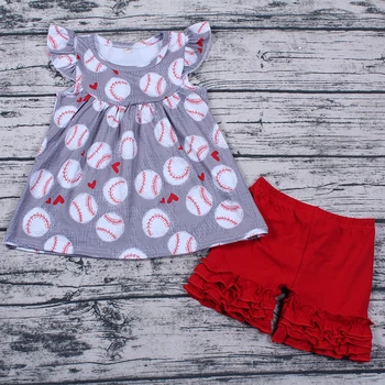 

2020 Children Clothing Suits For Girls Clothes Kids Toddler Clothing Infantis Outfits Baseball Sumemr 2pcs