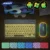 Подсветка Teclado Bluetooth-совместимая Клавиатура для iPad Android Windows iOS Телефон Планшет Беспроводная Клавиатура и мышь Для Samsung