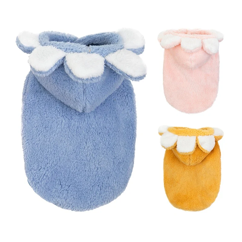 Милая одежда для домашних животных для собак, осенне-зимнее плотное пальто, костюм для щенка, теплые пальто с подсолнухами, одежда, куртки для маленьких и средних собак