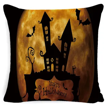 

Halloween Cushion Cover Printed Pillow Covers Pumpkin Lantern Throw Pillow Cover Sofa Decor 45x45 Chair Decor
