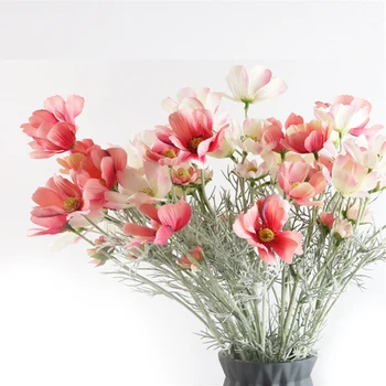 

2pcs Artificial Cosmos Silk 6 Head Gesang Flower Home Garden Decoration Fake Flower Wedding Scene Decoration Photography Props