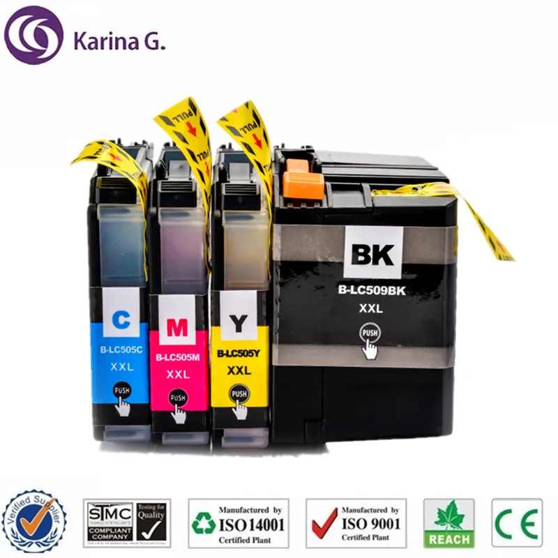 

Совместим с Brother LC509 LC505, чернильный картридж для Brother, Φ, без чипов