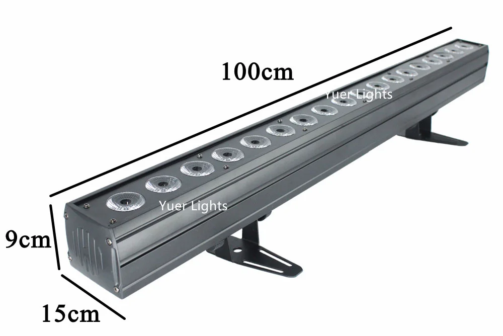 2 шт./лот 18X10 Вт светодиодный RGBW 4IN1 светодиодный настенный, с омывающим светом 9/23/72 Каналы DMX 512 светодиодный бар настенный, с омывающим светом