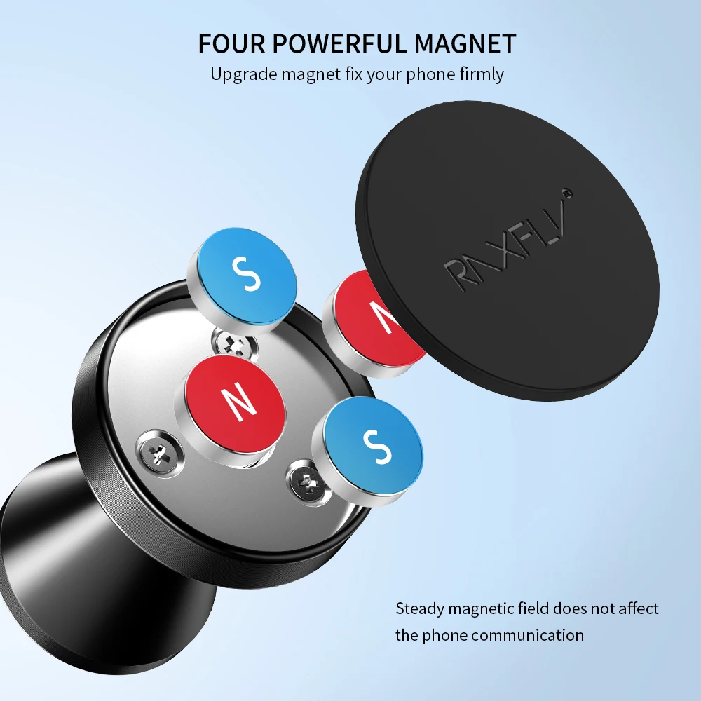 RAXFLY MINI Auto Telefon Halter Magnetische Halterung Für iPhone Samsung Xiaomi 360 Rotation Naviga