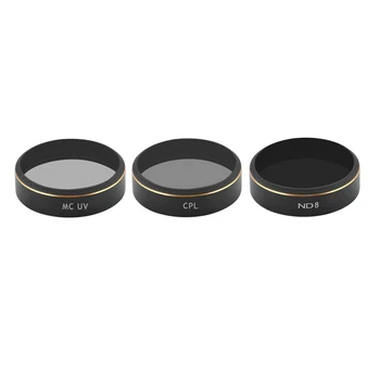 

BRDRC 3PCS Lens Filter ND 8 CPL UV Filter Used for Phantom 4 PRO Drone Camera Lens Parts