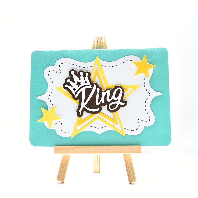 

Naifumodo King Queen Letter Dies Crown Word Metal Cutting Dies New 2019 for Card Making Scrapbooking Embossing Cut Craft Die Cut